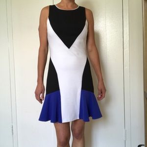 Colorblock sleeveless minidress by Aqua, worn once